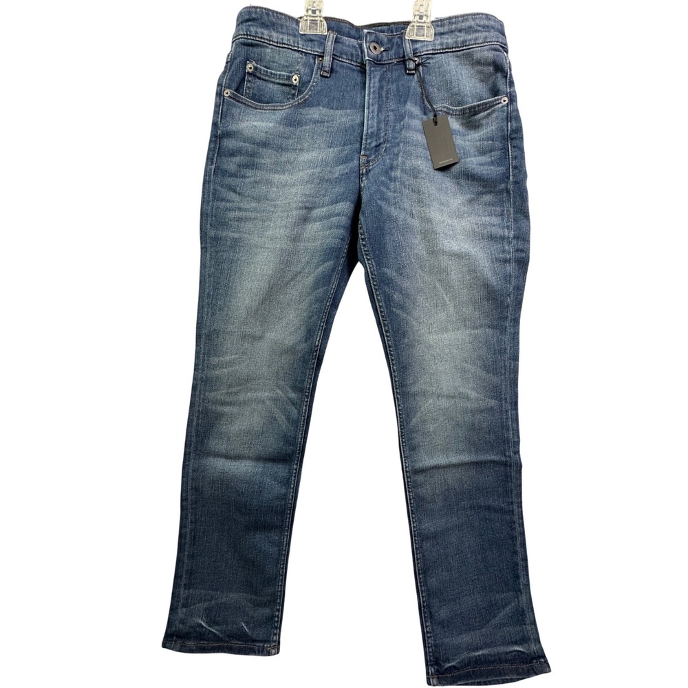 BONBOS Men's Jeans 32x30 Straight Leg Blue Denim‎ Pants NWT